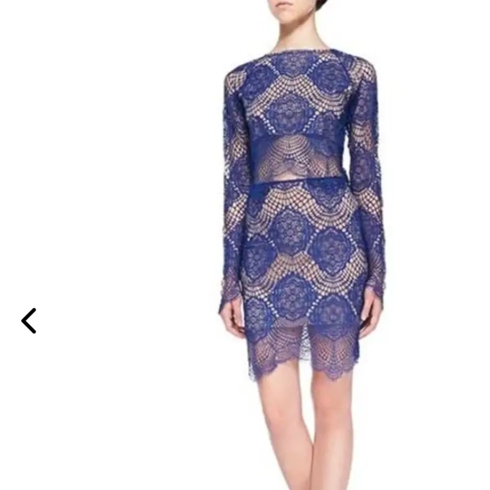 Elegant Blue Lace Dress